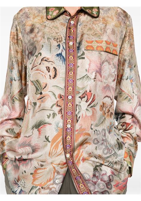 Silk shirt with floral print PIERRE LOUIS MASCIA | ALOE/S-CML10642516217/101
