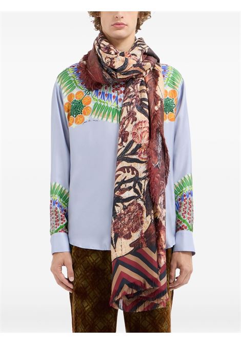 Multicolored red silk scarf PIERRE LOUIS MASCIA | ALOEUW/SW-135X195S4-515630101-18