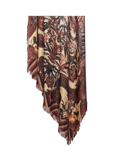 Multicolored red silk scarf PIERRE LOUIS MASCIA | ALOEUW/SW-135X195S4-515630101-18