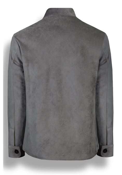 Grey velvet shirt jacket PMDS | JK3825/734-VOID0030