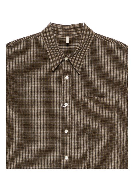 Camicia in cotone a quadretti kaki SUNFLOWER | 1275-STABLE SHIRTKHAKI