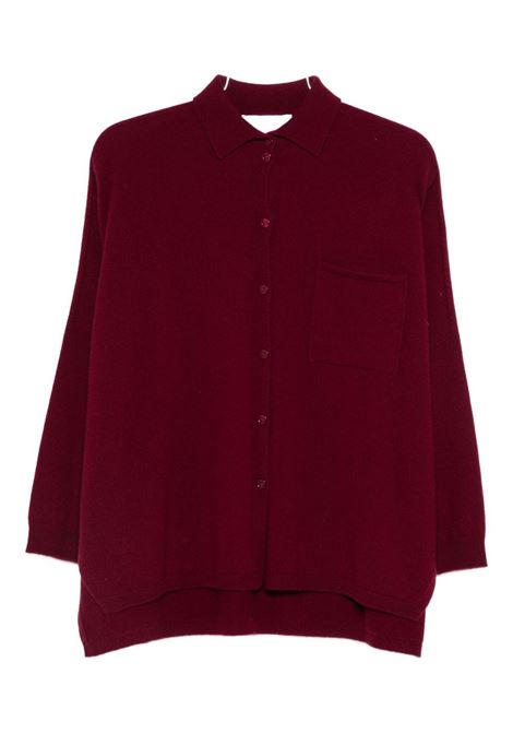 Burgundy oversized wool cardigan VANISE' | V53604-SHELLYBORDO