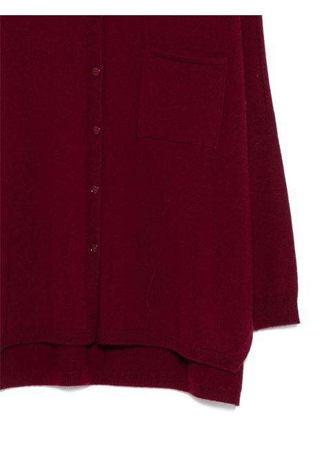 Burgundy oversized wool cardigan VANISE' | V53604-SHELLYBORDO