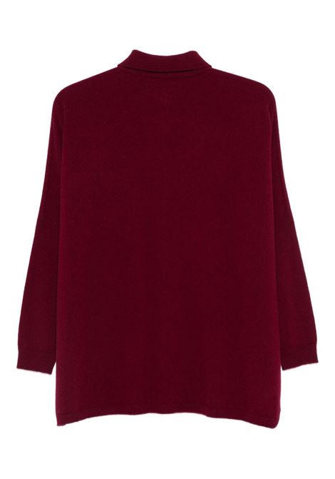 Burgundy oversized wool cardigan VANISE' | V53604-SHELLYBORDO
