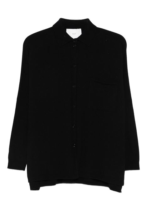 Black oversized wool cardigan VANISE' | V53604-SHELLYNERO