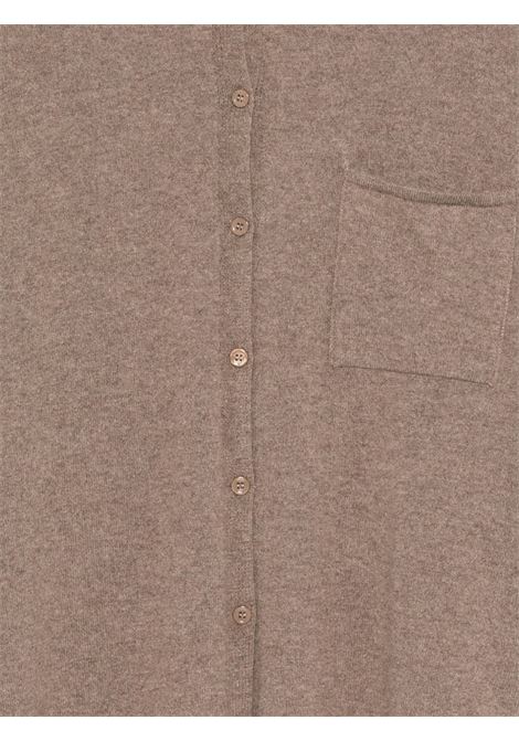 Oversized taupe wool cardigan VANISE' | V53604-SHELLYVISONE