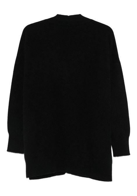 Black racoon wool cardigan VANISE' | V53803-CLARANERO