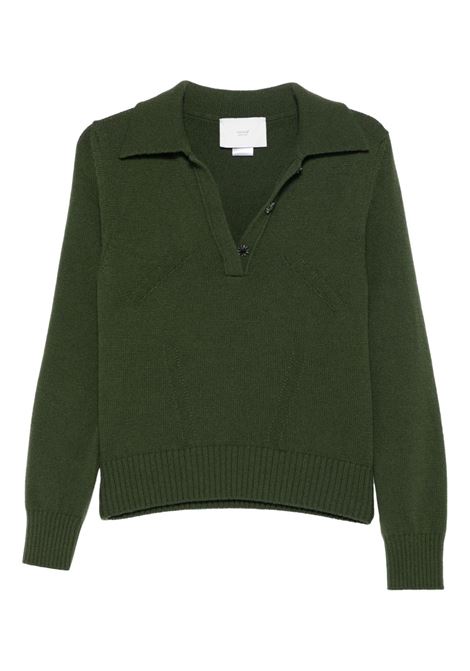 Polo lana cashmere verde militare VANISE' | V54507-MILENAMILITARE