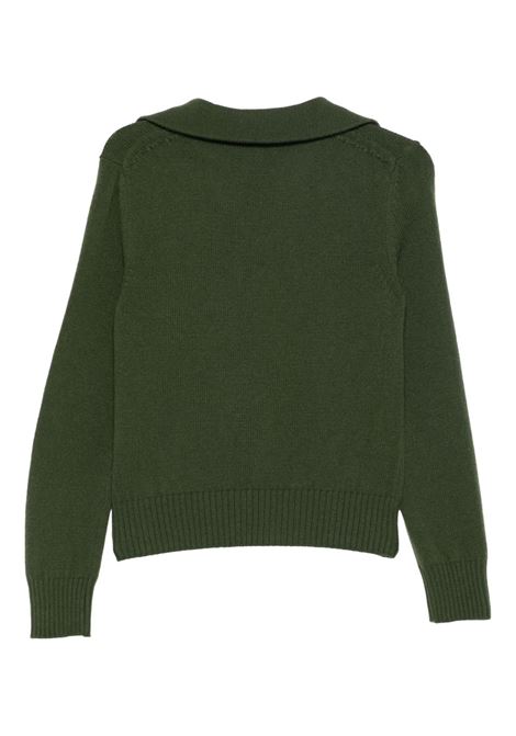 Polo lana cashmere verde militare VANISE' | V54507-MILENAMILITARE