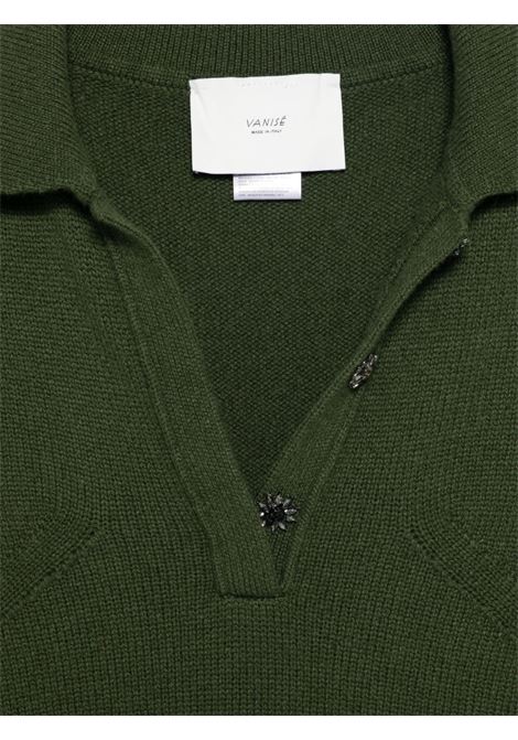 Polo lana cashmere verde militare VANISE' | V54507-MILENAMILITARE