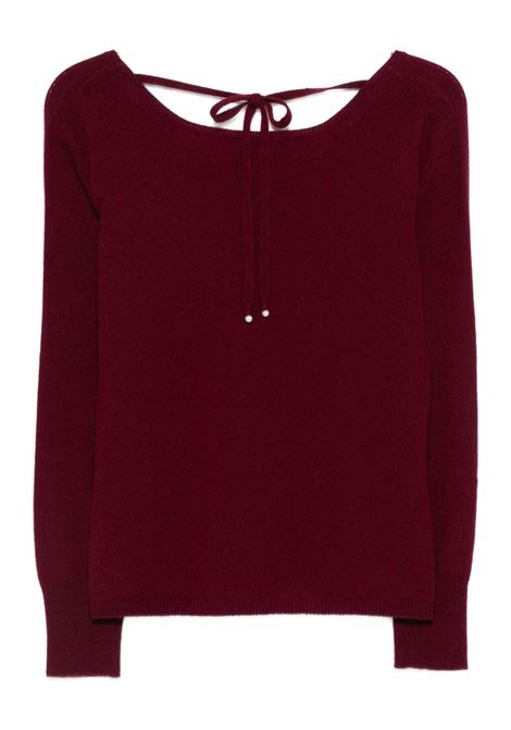 Burgundy cashmere wool sweater VANISE' | V54610-RUBYBORDO