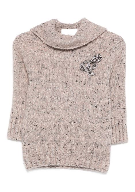 Powder pink mohair wool half-neck VANISE' | V56701-BELENPETALO