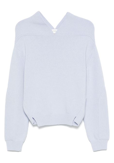 Powder blue ribbed wool sweater VICTORIA BECKHAM | 1325KJU006421ADELPHINIUM