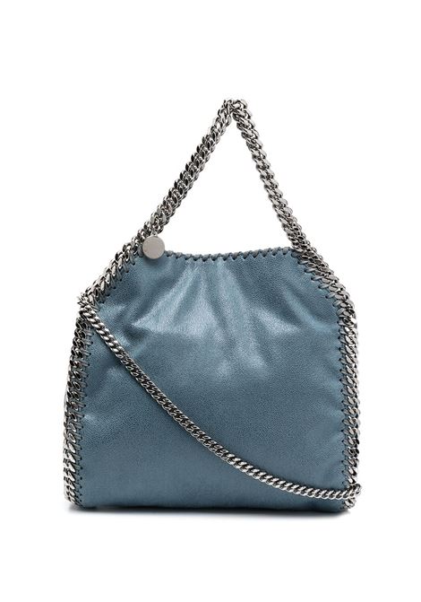 Navy blue eco-leather mini Falabella tote bag  featuring silver-tone chain STELLA MC CARTNEY | 371223-W91324313