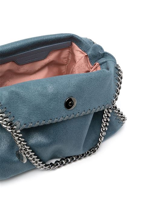 Navy blue eco-leather mini Falabella tote bag  featuring silver-tone chain STELLA MC CARTNEY | 371223-W91324313