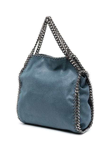 Navy blue eco-leather mini Falabella tote bag  featuring silver-tone chain STELLA MC CARTNEY | 371223-W91324313