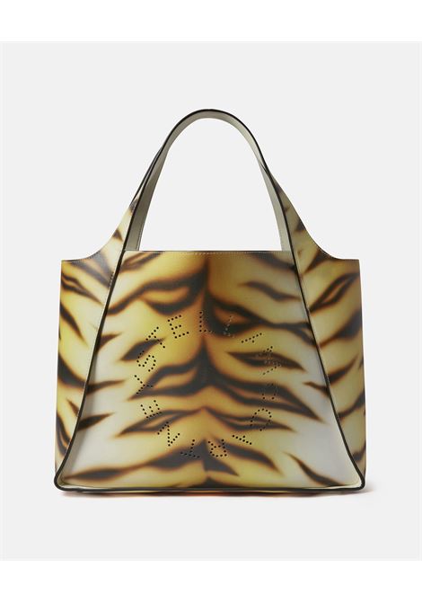 Orange and brown Stella Logo tiger-print tote bag  STELLA MC CARTNEY | 502793-W700429002