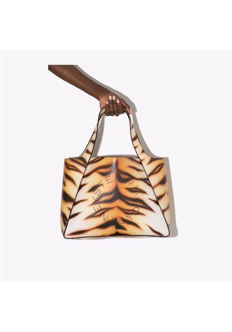Orange and brown Stella Logo tiger-print tote bag  STELLA MC CARTNEY | 502793-W700429002