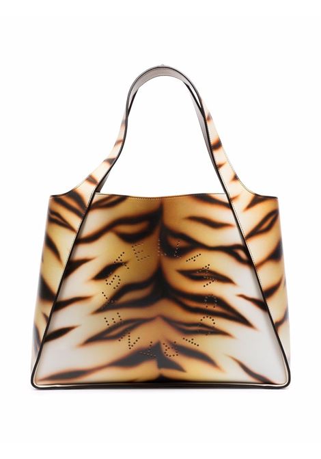 Orange and brown Stella Logo tiger-print tote bag  STELLA MC CARTNEY | 502793-W700429002