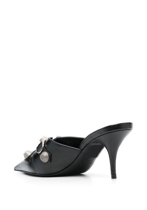 black calf leather Cagole 80mm pointed mules  BALENCIAGA | 714253-WAD4E1081