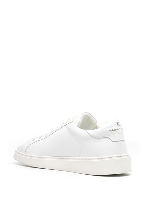 sneakers in pelle di vitello bianca a grana liscia con dettagli traforati MANUEL RITZ | 3632Q510-24346302