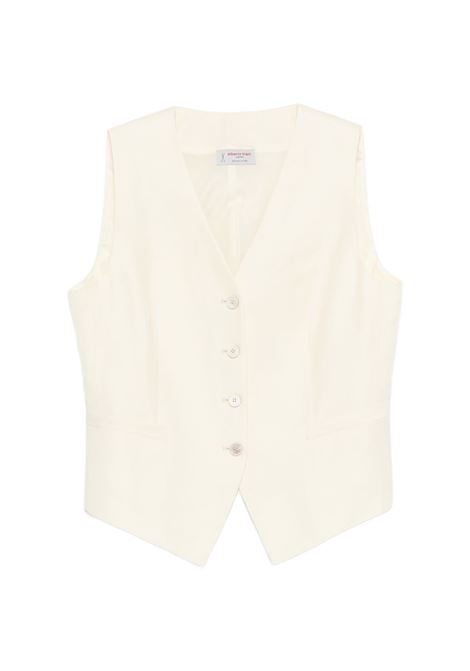 Gilet lino viscosa burro ALBERTO BIANI | GG817-VI009112