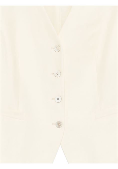 Gilet lino viscosa burro ALBERTO BIANI | GG817-VI009112