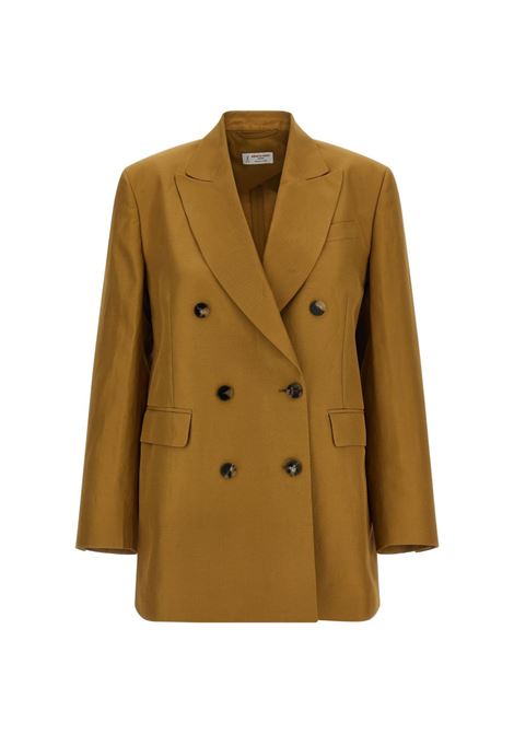 Tobacco-coloured double-breasted jacket ALBERTO BIANI | II884-VI009117
