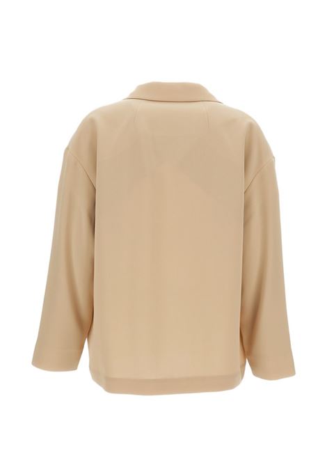 Oversized jacket in biscuit-colored cadi ALBERTO BIANI | IV850-AC002820