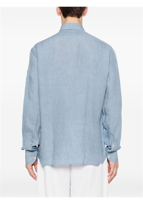Regular fit light blue linen shirt ALESSANDRO GHERARDI | REGENTSOFT-1082623