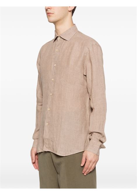 Regular fit beige linen shirt ALESSANDRO GHERARDI | REGENTSOFT-1082922