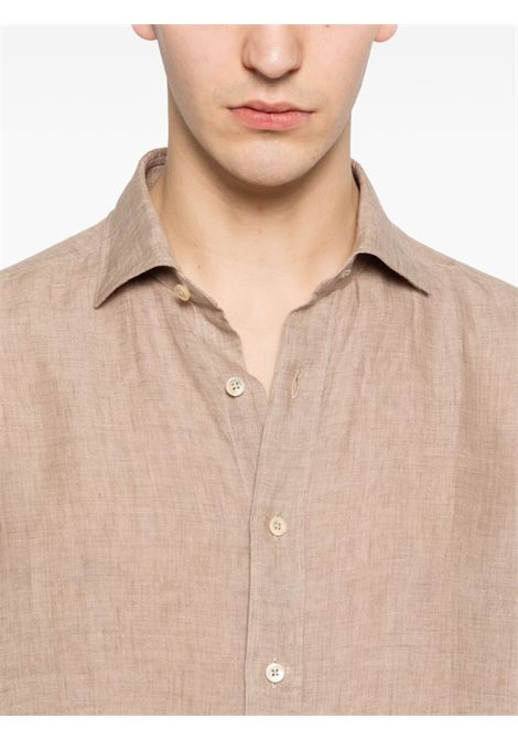 Regular fit beige linen shirt ALESSANDRO GHERARDI | REGENTSOFT-1082922