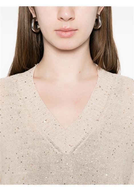 Beige cotton-blend jumper ANTONELLI | 41778Q-01625 CALLA20120