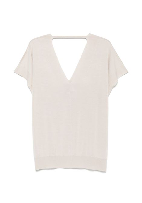 T-shirt in filo cotone beige ASPESI | 3249-D80010045