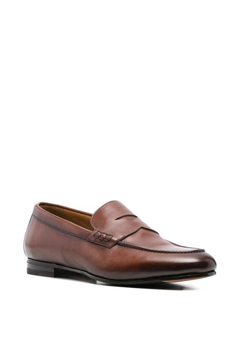 Tobacco-coloured leather loafer CALCE | X1584/HARRY-WASHERTABACO