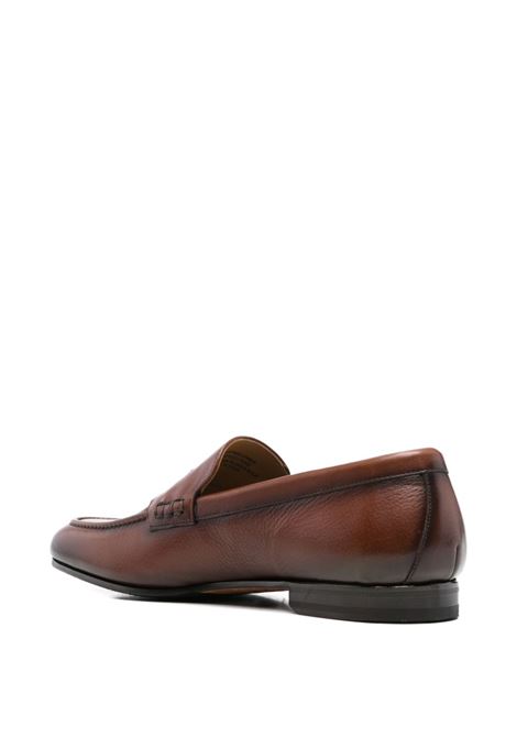 Tobacco-coloured leather loafer CALCE | X1584/HARRY-WASHERTABACO