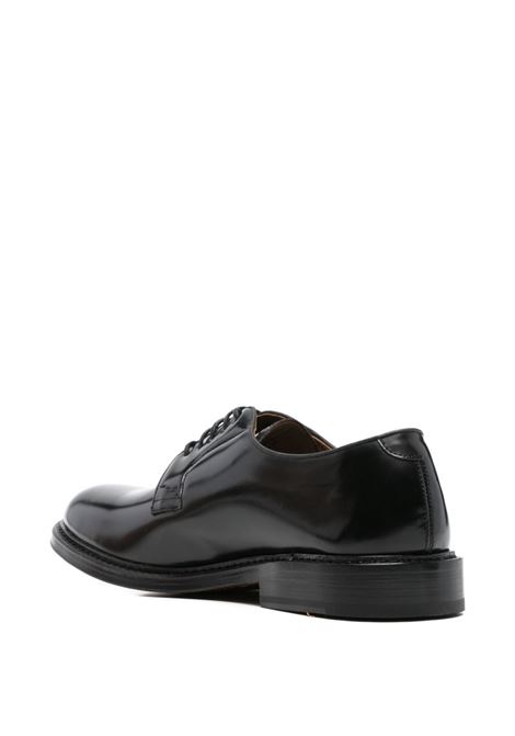 Black leather lace-ups CALCE | X2211/ROVER-ANTIC SBLACK