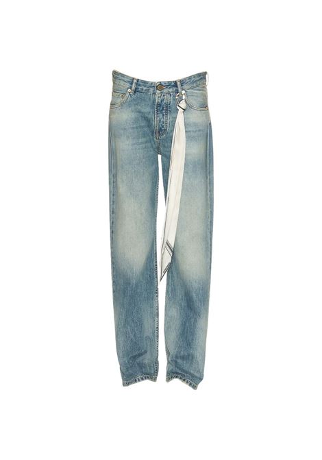Light-wash jeans with a scarf DARKPARK | WTR21-DBL20W051 LIZW051