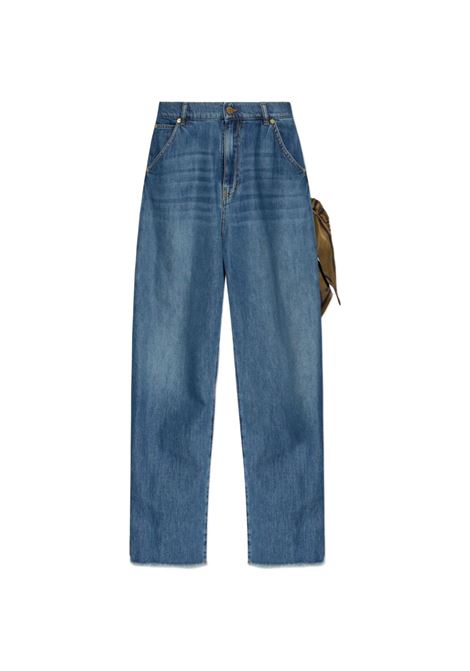 Blue jeans with a scarf detail DARKPARK | WTR58-TBL01W075 LISAW075