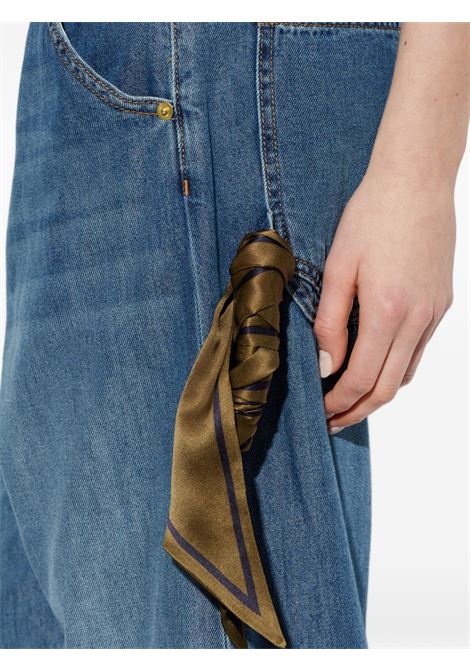 Blue jeans with a scarf detail DARKPARK | WTR58-TBL01W075 LISAW075
