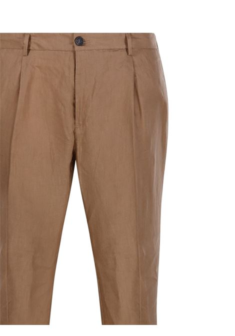Pantalone in lino cammello ENTRE AMIS | P26JAP5/RENO/21485024
