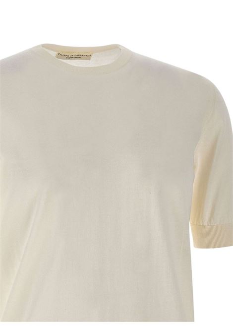 White cotton T-shirt FILIPPO DE LAURENTIIS | GC1MC-CR14R020