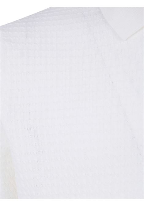 White cotton yarn polo FILIPPO DE LAURENTIIS | PL1MC-CR14T020