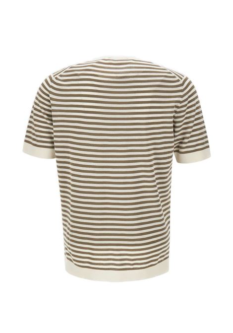 T-shirt a righe sabbia FILIPPO DE LAURENTIIS | TS0MC-CR14R15102