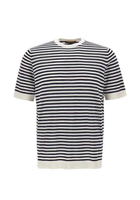 T-shirt a righe blu FILIPPO DE LAURENTIIS | TS0MC-CR14R18920