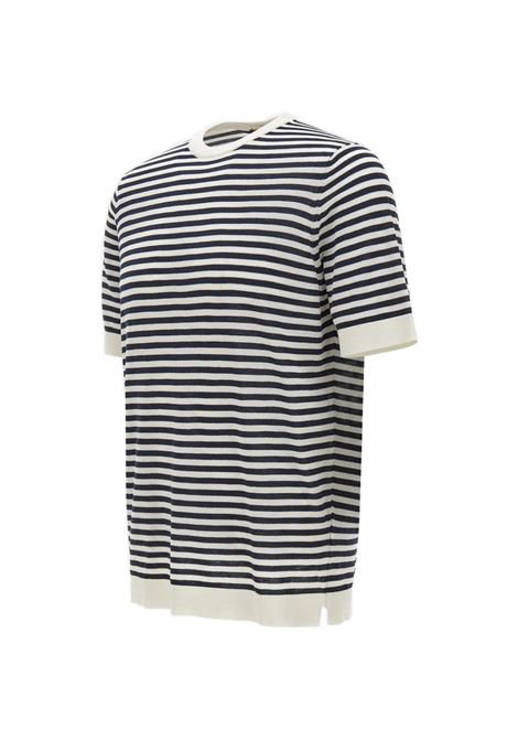 T-shirt a righe blu FILIPPO DE LAURENTIIS | TS0MC-CR14R18920