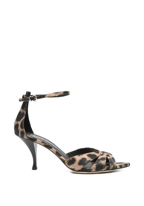 Leopard-print satin sandals LELLA BALDI | L159T-JANE2870