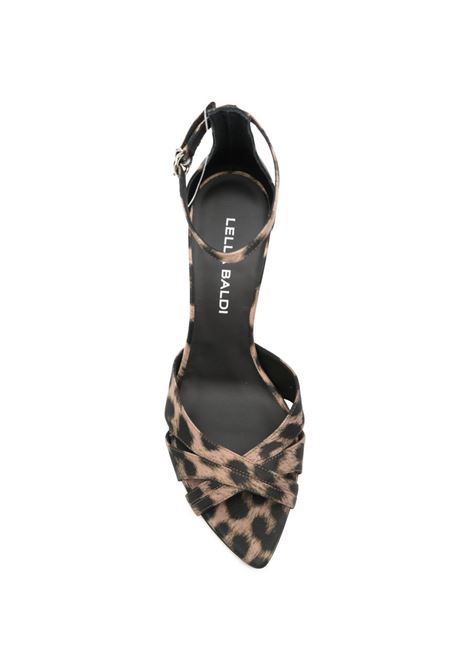 Leopard-print satin sandals LELLA BALDI | L159T-JANE2870