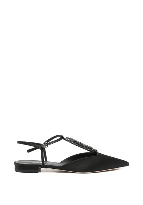 Ballerina slingback in raso nero LELLA BALDI | L169T-RASONERO