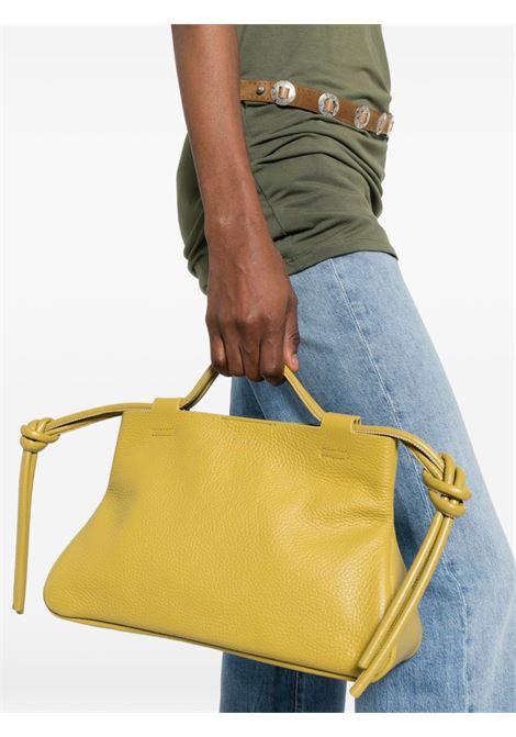Dumbo SM Bag with Knotted Handles in Lime Green LIDIA LUCILLA | DUMBO SM-LL26SB009P010295
